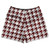 Red Maroon And White Houndstooth Rugby Gym Short 5 Inch Inseam With Pockets Made In USA Red Maroon And White Houndstooth Rugby Gym Short 5 Inch Inseam With Pockets Made In USA