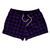 Purple Lakers And Black Houndstooth 2.5" Swim Shorts Made In USA