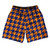 Blue Royal And Tennessee Orange Houndstooth Soccer Shorts Made In USA