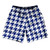 Blue Royal And White Houndstooth Soccer Shorts Made In USA