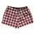 Red Cardinal And White Houndstooth 2.5" Swim Shorts Made In USA