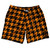 Orange Tennessee And Black Houndstooth Swim Shorts 7" Made In USA Orange Tennessee And Black Houndstooth Swim Shorts 7" Made In USA