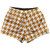 Orange Burnt And White Houndstooth Womens & Girls Sport Shorts End Made In USA