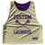 Custom Lacrosse Purple Medium and Vegas Gold Reversible Lacrosse Pinnie