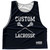 Custom Lacrosse Blue Navy Almost Black and White Reversible Lacrosse Pinnie