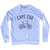 Cape Cod Bike Adult Tri-Blend Sweatshirt - White