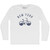 New York Bike Adult Cotton Long Sleeve T-shirt - White
