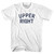 Upper Right Womens Cotton Junior Cut T-Shirt - White
