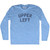 Upper Left Adult Tri-Blend Long Sleeve T-shirt - Athletic Blue
