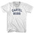 Cartel Boss Adult Tri-Blend V-neck T-shirt - White