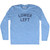 Lower Left Adult Tri-Blend Long Sleeve T-shirt - Athletic Blue