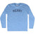 Merry Adult Tri-Blend Long Sleeve T-shirt - Athletic Blue