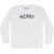 Merry Adult Cotton Long Sleeve T-shirt - White