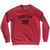 Custom Text Over Custom Number Adult Tri-Blend Sweatshirt - Red Heather