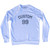 Custom Text Over Custom Number Adult Tri-Blend Sweatshirt - White