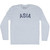 Asia Adult Tri-Blend Long Sleeve T-shirt - Athletic White