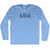 Asia Adult Tri-Blend Long Sleeve T-shirt - Athletic Blue