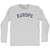 Europe Adult Cotton Long Sleeve T-shirt - Grey Heather