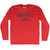 Egg Fried Rice Adult Tri-Blend Long Sleeve T-shirt - Athletic Red