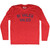 Si Vales Valeo Adult Tri-Blend Long Sleeve T-shirt - Athletic Red