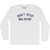 Don't Stop Believin' Adult Cotton Long Sleeve T-shirt - White