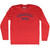 Woodstock Maine Adult Tri-Blend Long Sleeve T-shirt - Athletic Red