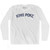 King Poke Adult Cotton Long Sleeve T-shirt - White