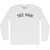 Yee Haw Adult Cotton Long Sleeve T-shirt - White