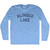 Klinger Lake Adult Tri-Blend Long Sleeve T-shirt - Athletic Blue
