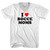 I Love Bocce Moms Adult Tri-Blend V-neck T-shirt - White
