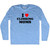 I Love Climbing Moms Adult Tri-Blend Long Sleeve T-shirt - Athletic Blue