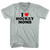 I Love Hockey Moms Adult Tri-Blend V-neck T-shirt - Athletic Cool Grey