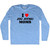 I Love Jiu Jitsu Moms Adult Tri-Blend Long Sleeve T-shirt - Athletic Blue