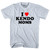 I Love Kendo Moms Adult Tri-Blend T-shirt - Athletic White