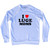 I Love Luge Moms Adult Tri-Blend Sweatshirt - White