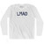 LMAO Adult Cotton Long Sleeve T-shirt - White