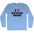 I Love Kendo Moms Adult Tri-Blend Long Sleeve T-shirt - Athletic Blue