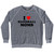 I Love Handball Moms Adult Tri-Blend Sweatshirt - Athletic Grey