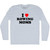 I Love Rowing Moms Adult Tri-Blend Long Sleeve T-shirt - Athletic White I Love Rowing Moms Adult Tri-Blend Long Sleeve T-shirt - Athletic White