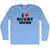 I Love Rugby Moms Adult Tri-Blend Long Sleeve T-shirt - Athletic Blue