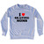 I Love Skating Moms Adult Tri-Blend Sweatshirt - Grey Heather