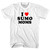 I Love Sumo Moms Womens Cotton Junior Cut T-Shirt - White