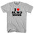 I Love Sumo Moms Adult Cotton T-shirt - Grey Heather
