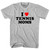 I Love Tennis Moms Youth Cotton T-shirt - Grey Heather
