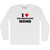 I Love Trampoline Moms Adult Cotton Long Sleeve T-shirt - White
