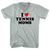 I Love Tennis Moms Adult Tri-Blend V-neck T-shirt - Athletic Cool Grey