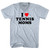 I Love Tennis Moms Adult Tri-Blend V-neck T-shirt - Athletic White