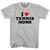 I Love Tennis Moms Adult Cotton T-shirt - Cool Grey