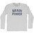 Brain Power Adult Cotton Long Sleeve T-shirt - Grey Heather Brain Power Adult Cotton Long Sleeve T-shirt - Grey Heather