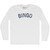 Bingo Adult Cotton Long Sleeve T-shirt - White